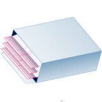 Rectangular box for horizontal stowage