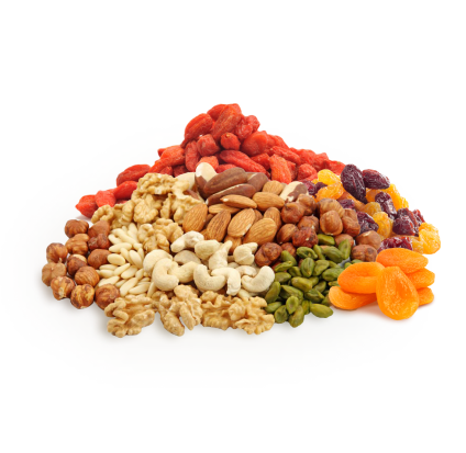 Dried fruits/peas